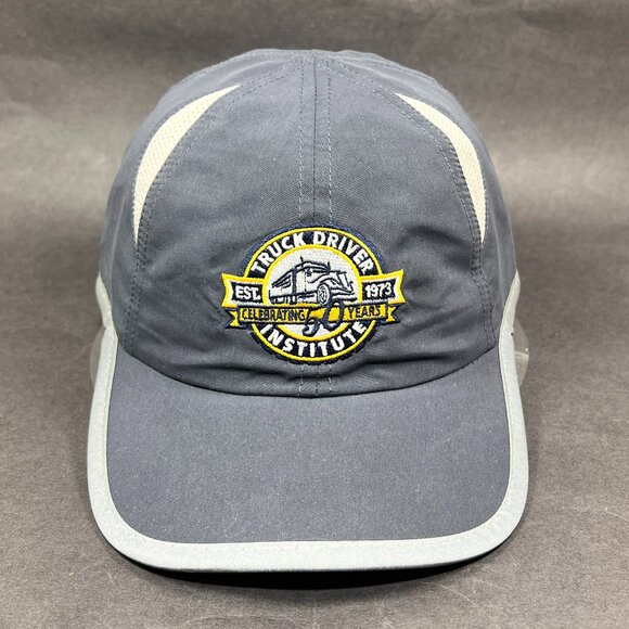 Truck Driver Institute Fl Strap Back Hat Cap Blue Advertising Trucker Logo Mens - Picture 1 of 13